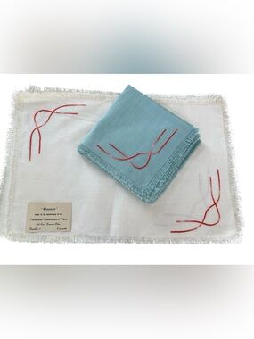 Vintage Franciscan Missionaries of Mary Placemats and Napkins Set 8